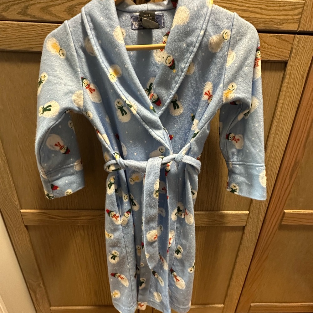 Cozy Blue Snowman Kids Pajamas